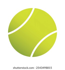 Tennis ball icon vector illustration isolated on white background. Tennis training equipment. Sports activity and symbol of tennis match. Ideal for logo design, sticker. 