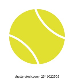 Tennis ball icon vector illustration isolated on white background. Tennis training equipment. Sports activity and symbol of tennis match. Ideal for logo design, sticker.