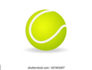 Tennis ball. Icon. Vector illustration.