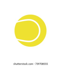 Tennis Ball Icon. Vector Illustration.