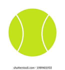 Icono de bola de tenis. Imagen vectorial en un fondo blanco.