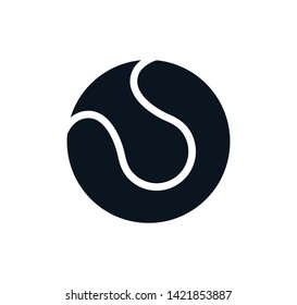 Tennis ball icon vector logo template