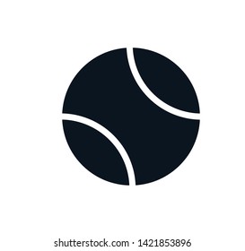 Tennis ball icon vector logo template