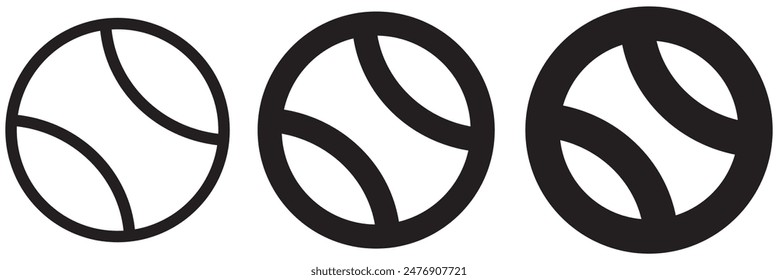 Tennis ball. Icon .Tennis ball icon vector logo design flat style. Tennis Ball icon vector design template on white background.