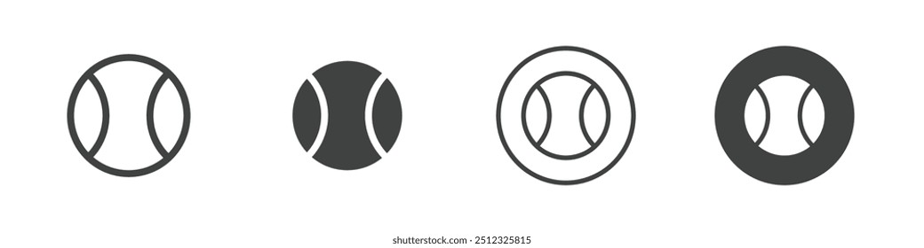 Tennisball Symbol Vektorlogo Umriss
