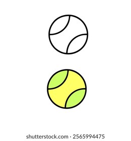 Tennis ball. Icon .Tennis ball icon vector logo design flat style. Tennis Ball icon vector design template on white background.
