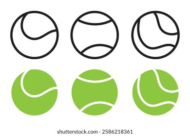 Tennis ball. Icon .Tennis ball icon vector logo design flat style. Tennis Ball icon vector design template on white background.