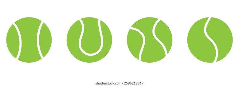 Tennis ball. Icon .Tennis ball icon vector logo design flat style. Tennis Ball icon vector design template on white background.