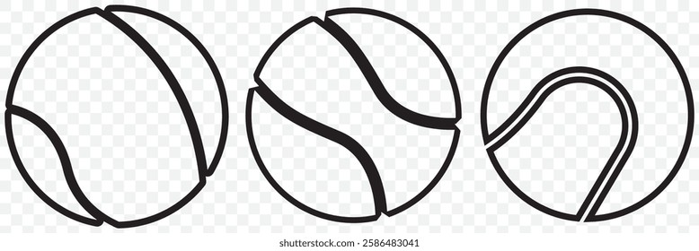 Tennis ball. Icon .Tennis ball icon vector logo design flat style. Tennis Ball icon vector design template on Transparent background. EPS  10.