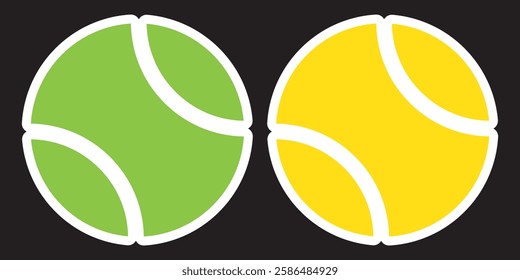 Tennis ball. Icon .Tennis ball icon vector logo design flat style. Tennis Ball icon vector design template on Transparent background. EPS 10.