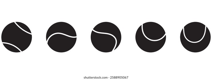 Tennis ball. Icon .Tennis ball icon vector logo design flat style. Tennis Ball icon vector design template on white background.