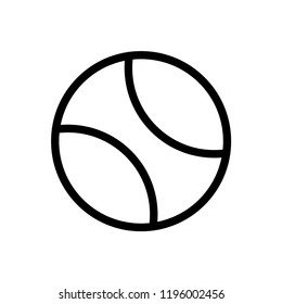 Tennis Ball Icon Vector on Line Art Style. EPS 10.