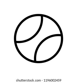 Tennis Ball Icon Vector on Line Art Style. EPS 10.
