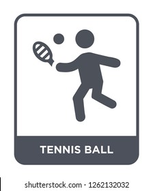 tennis ball icon vector on white background, tennis ball trendy filled icons from Sport collection, tennis ball simple element illustration