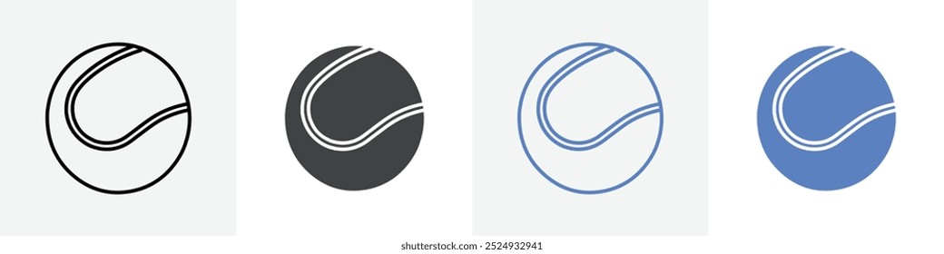 Conjunto de Vector de icono de pelota de tenis para el Web