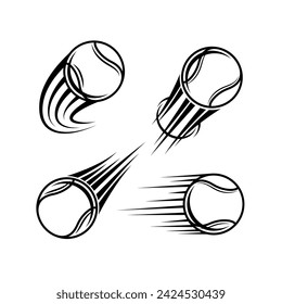 Tennis ball icons. Symbol or emblem. Vector illustration.