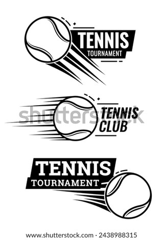 Tennis ball icons. Symbol or emblem. Vector illustration.