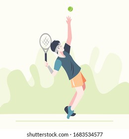 Tennis Ball Illustration Flat Design