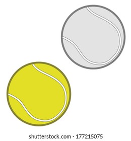 tennis ball illustration vector