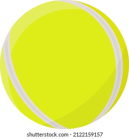 Tennis ball, illustration, vector on a white background.
