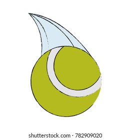 Tennis ball isolated