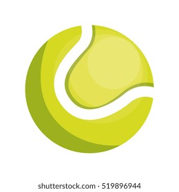 tennis ball isolated icon