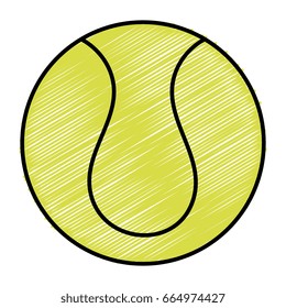 tennis ball isolated icon