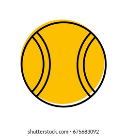 tennis ball isolated icon