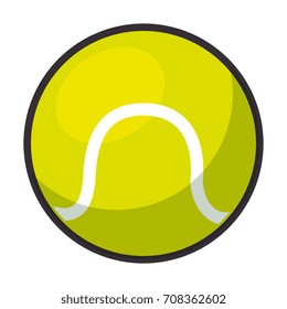 tennis ball isolated icon