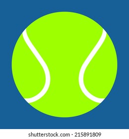 Tennis ball isolated on background.