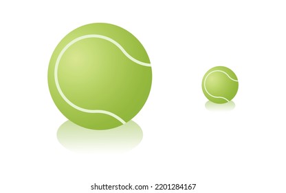  Tennisball einzeln auf weißem Hintergrund