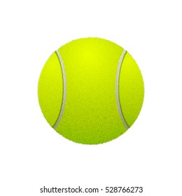 Tennis ball, isolated on white background. Vector illustration, closeup