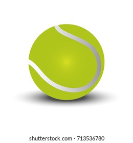 tennis ball isolated on a white background. Vector illustration