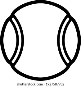 Tennis ball isolated vector illustration.