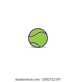 Tennis ball isometric style vector.