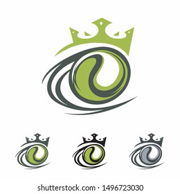 Tennis Ball King Logo Vector