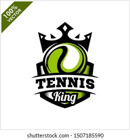 Tennis Ball King Logo Vector