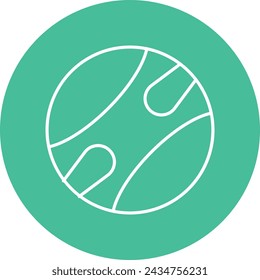 Tennis Ball Line Circle Icon Design For Personal And Commercial Use.