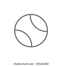 Tennis ball line icon.