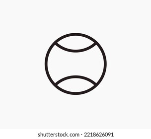 tennis ball line icon design isolated