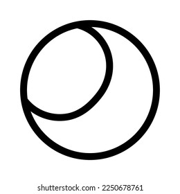 Tennis ball line icon isolated on white background. Black flat thin icon on modern outline style. Linear symbol and editable stroke. Simple and pixel perfect stroke vector illustration