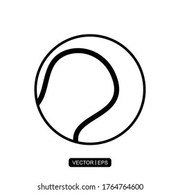 Tennis Ball line icon vector illustration logo template for many purpose.