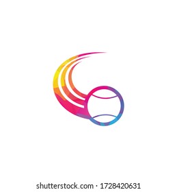Tennis ball logo. Tennis logo design.