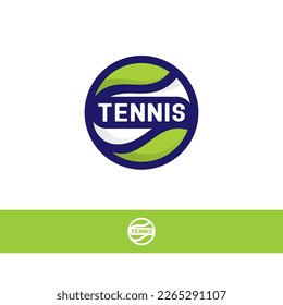 Tennis Ball Logo Design. Tennis Club Emblem Design Vector
