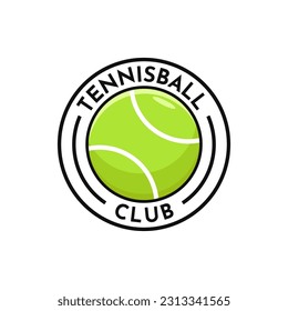 Tennis ball logo design retro badge