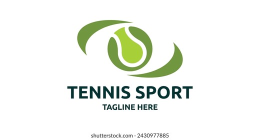 Tennisball-Logo-Design, Sport-Logo, kreative Logo-Design-Vorlage, Symbol, Symbol, Idee.