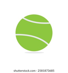 tennis ball logo icon illusttration flat