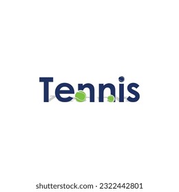 Tennis ball logo isolated vector graphics