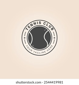 tennis ball logo. simple tennis club sport icon vector illustration design