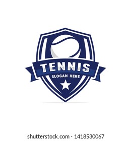 Tennis ball logo template vector